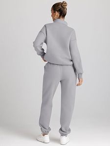 Conjunto de Sudadera de Punto Suave para Mujer, Conjunto de Sudadera Holgada y Cómoda para Mujer, Conjunto de Sudadera con Capucha Cálida para Invierno para Mujer - Product Image 5
