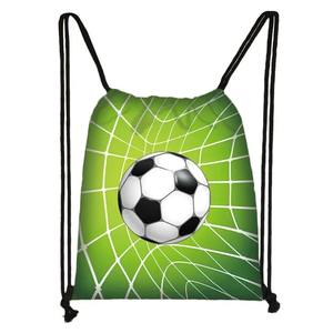 กระเป๋าหูรูดพิมพ์ลายฟุตบอล/ฟุตบอลสุดเท่กระเป๋าเก็บของแฟชั่นสำหรับเด็กวัยรุ่นชายกระเป๋าเป้ลำลองสำหรับเดินทางกระเป๋าหนังสือของขวัญ - Product Image 5