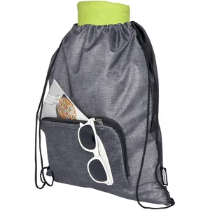 Borse Sportive Pieghevoli in Tessuto Riciclato Eco-Friendly con Sacchetto Promozionale con Coulisse - Essenziali per il Bagaglio - Product Image 4