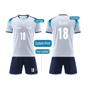 Custom Logo Quick Drying Soccer Uniforms Breathable 100% Polyester Sports Suit Custom Football Uniform for Men - Product Image 5
