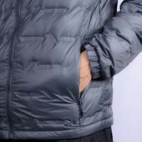 Veste d'hiver matelassée ultra-légère en duvet d'oie, sans coutures, à capuche longue, écologique, pour hommes, service OEM, prix de gros