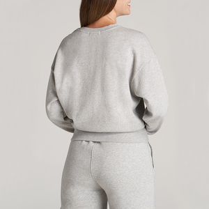 Sudadera de invierno personalizable para mujer, suéter de lana con patrón sólido, cepillado poliéster/algodón, cremallera, logotipo privado - Product Image 3