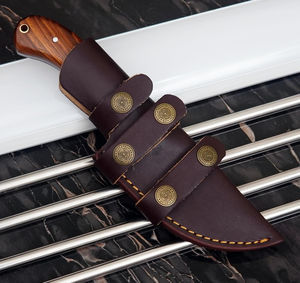 Cuchillo Multiusos de Acero de Damasco con Mango de Madera, Cuchillos de Camionero Personalizables OEM - Marca Jahangir Enterprise, Sin Garantía - Product Image 5