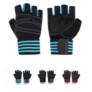 Guantes de levantamiento de pesas de neopreno premium, de medio dedo, con palma acolchada antideslizante, espalda de malla transpirable, diseño ligero para deportes de gimnasio - Product Image 4