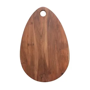 Tabla de cortar de madera de acacia moderna en forma de gota - Product Image 1