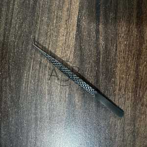 Pince à cils noire mate, beauté, extension de cils, pointe lisse, acier inoxydable, précision, 11 cm, impression de logo personnalisée, service OEM - Product Image 6