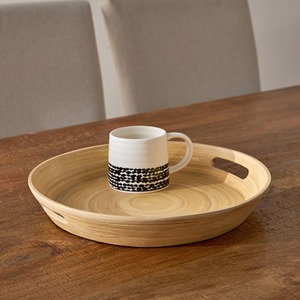 Eco friendly coiled bamboo <b>tray</b> cheapest price natural spun fiber serving <b>trays</b> for <b>table</b> centerpiece decor - Product Image 4