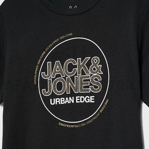 2023 nueva camiseta al por mayor para hombre, camiseta con logotipo bordado personalizado, camiseta con logotipo personalizable de poliéster y algodón hilado con anillo para hombre - Product Image 3