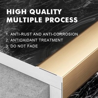 Bandes de finition d'angle décoratives en alliage d'aluminium en forme de L L10*10, autocollantes, durables, pour la protection des bords des murs et des sols, protection des carreaux