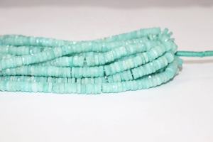 ลูกปัดหินอัญมณีธรรมชาติ Amazonite,ลูกปัดทรงยาง Heishi ขนาด7มม. สำหรับทำเครื่องประดับ - Product Image 2