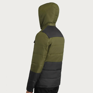Chaqueta Bomber para Hombre, Ecológica, de Lona, Cortavientos, con Capucha y Cuello Alto, Cierre Frontal con Cremallera, Estilo Casual de Invierno, Servicio OEM - Product Image 4