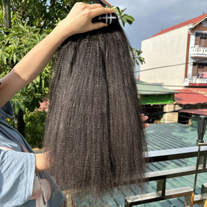 Precio de fábrica Raw Sin procesar Kinky Straight Light Yaki Wave Birmano Rizado Virgen Cabello humano Trama Extensiones de cabello Remy - Product Image 1