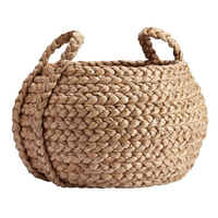 Panier de rangement pliable en jacinthe d'eau, écologique, avec couvercle, pour linge, serviettes de bain, vêtements, organisation multi-usages pour la maison