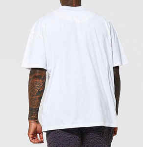 เสื้อยืดแฟชั่นหนาขนาดใหญ่สำหรับผู้ชายเสื้อยืดโอเวอร์ไซส์สไตล์วินเทจขนาดใหญ่กว่าปกติ - Product Image 5