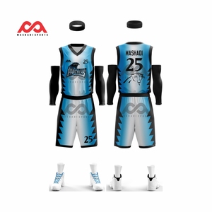 Ensembles d'uniformes de basket-ball unisexes sublimés en gros sans manches Uniformes de basket-ball personnalisés en tissu extensible de haute qualité - Product Image 1