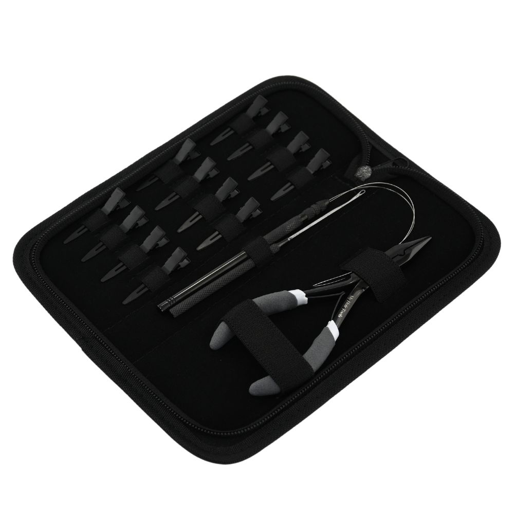 Wholesale Stainless Steel Hair Extension Tools Kit Microbeads Crimping  Pliers 12pcs Hairdressing Sectioning Clips Hair Loop Tool| Alibaba.com