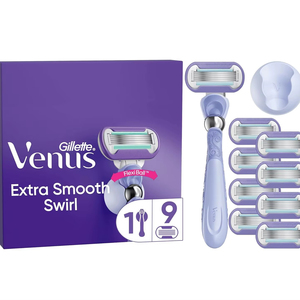 Gillette Venus Extra Smooth Swirl-Maquinilla de afeitar para mujer-9 cuchillas, 5 cuchillas duraderas para ofrecer un afeitado extra suave que dura - Product Image 1