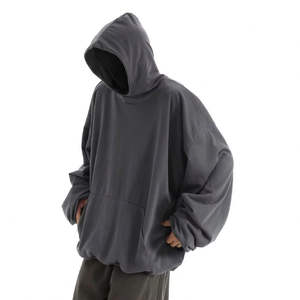 Haute qualité personnalisé blanc français éponge sweat à capuche pour hommes Streetwear surdimensionné goutte épaule sweats à capuche pour l'usine - Product Image 6