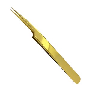 Pince à cils en acier inoxydable personnalisable avec pointe en fibre pointue durable Emballage de logo personnalisé pour extensions - Product Image 2
