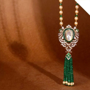 Conjunto de collar moderno chapado en oro hecho a mano de lujo de 24 quilates de alta calidad para uso diario: único y elegante - Product Image 2