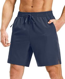 Breathable Workout <b>Shorts</b> for <b>Men</b> with Drawstring Waist Moisture-Wicking Fabric for Fitness Running and Casual Use - Product Image 2