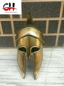 Casque médiéval avec panache grec corinthien armure chevalier spartiate Cosplay casque par Calvin Handicraft - Product Image 2