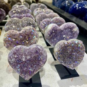 Mini Aura Hearts <b>Crystal</b> <b>Crafts</b> on Stand - Product Image 2