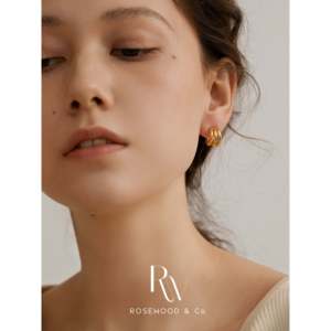 Orecchini a Cerchio Triplo in Oro Rosa con Diamanti e Zirconi, Oro 14K/18K, Stile Trendy per Matrimoni, Fidanzamenti, Feste o Regali - Product Image 6