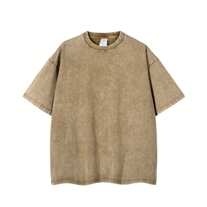 เสื้อยืดโอเวอร์ไซส์สไตล์วินเทจ ผ้าคอตตอน 100% ย้อมสีแบบ Acid Wash สำหรับผู้ชาย พรีเมียม พร้อมโลโก้ แฟชั่นสตรีทแวร์ คุณภาพจากบังคลาเทศ - Product Image 1