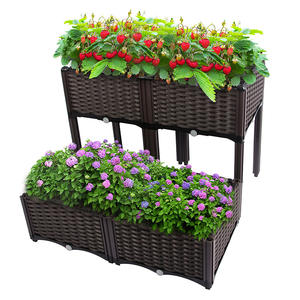 Macetero rectangular <span class=keywords><strong>de</strong></span> jardín, jardín, cama vertical, flores <span class=keywords><strong>de</strong></span> plástico, pvc - Product Image 4