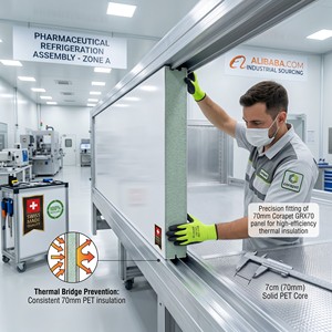 Coratec Corapet GRX70 pour panneau sandwich en aluminium 0,95 mm Alliage 3003 H44 RAL9010 Blanc Léger Écologique Composite extérieur - Product Image 6