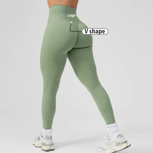 2025 Top Selling Elastic Waist Gym Yoga <b>Leggings</b> <b>for</b> <b>Women</b> V-Shape Tight Workout Running Yoga Pants Casual High Butt Lift Design - Product Image 6