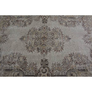 Clásico Beige Marrón 5,5X8,7 pies Vintage Alfombra turca Patchwork Lana Faux Rabbit Fur Látex Rectángulo Pasillo para uso en la cabecera - Product Image 5