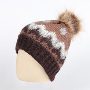 หมวกบีนนี่ถักผ้าแจ็คการ์ดใส่ได้ทั้งชายและหญิงสำหรับฤดูหนาวออกแบบโลโก้ใหม่ - Product Image 3