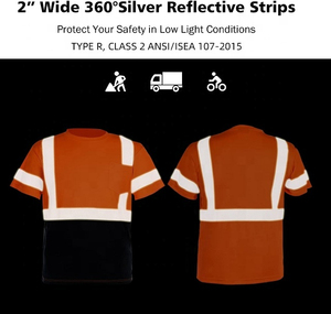 Vêtements de sécurité routière haute visibilité T-shirts à manches courtes réfléchissants personnalisés T-shirt de sécurité réfléchissant - Product Image 6