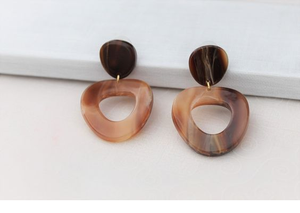 ต่างหูรูปเขาสัตว์ทำมือสไตล์วินเทจเครื่องประดับธรรมชาติที่ทันสมัย - Product Image 2