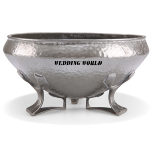 Bol à chocolat en aluminium plaqué nickel, forme ronde, bol décoratif pour bonbons, design arabe, bol à chocolat de luxe - Product Image 4