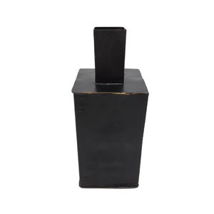 Florero de Metal de hierro de estilo Popular acabado negro para el hogar boda restaurante Decoración de mesa florero de Metal hecho a mano a granel - Product Image 1