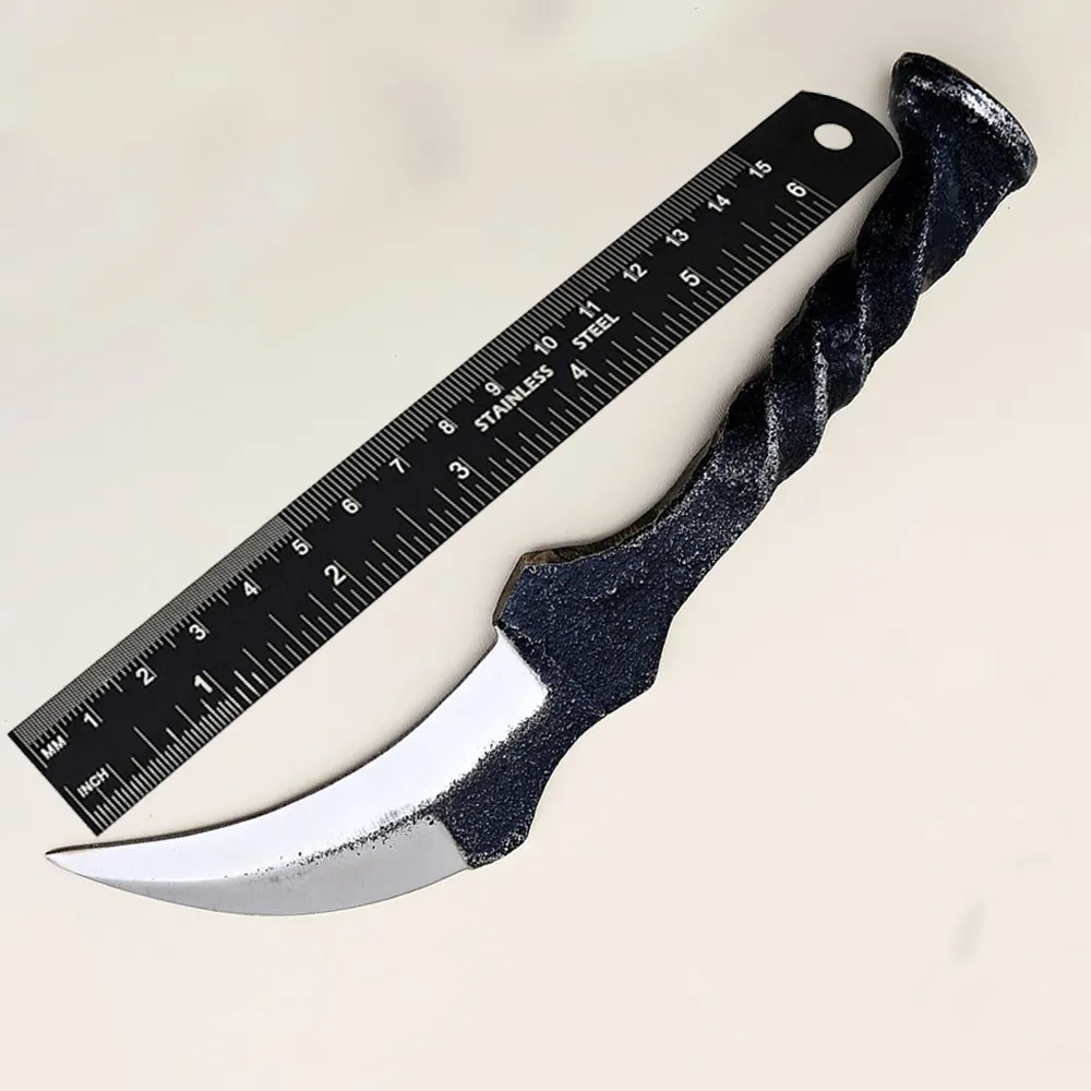 छोटे ब्लेड छोटे आकार हस्तनिर्मित मध्यकालीन रेल लोहे चाकू अद्वितीय डिजाइन हाथ जाली उपहार चाकू प्राचीन चाकू