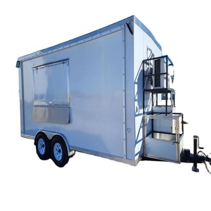 รถขายอาหารทำจากอลูมิเนียมสแตนเลสใช้เดินทางได้รถขายไอศกรีมฮอทด็อกขายอาหารว่างรถอาหารจานด่วนคาราวานเดินทางตั้งแคมป์ระยะไกล - Product Image 1