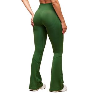 Leggings de sport taille haute pour femmes, confortables, coupe évasée, respirants, extensibles, en tissu tricoté écoresponsable avec coutures en spandex 2026 - Product Image 6