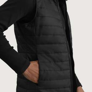 Chaleco acolchado informal transpirable para hombre, chaqueta ligera sin mangas cálida de invierno, lavada para deportes al aire libre - Product Image 5