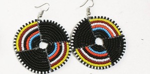 Pendientes de cuentas masai de Kenia - Product Image 3