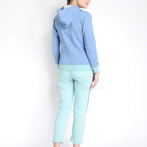 Ensemble de survêtement à capuche pour femme, nouvelle collection, couleur unie, décontracté, hiver, 100 % coton, séchage rapide, respirant, 2 pièces, long - Product Image 3