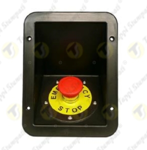 Black Recessed Enclosure for Emergency Stop Button - Industrial Bulk Wholesale - HS Code 85030091 - Product Image 4