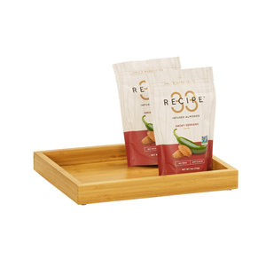 Plateau de service en bois d'acacia 12 \ "X 9 3/4 \" pour le stockage de cuisine et le service des aliments - Product Image 2