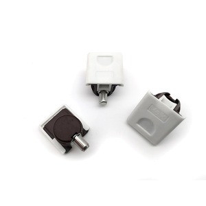 Connecteurs de meubles en zinc, ensembles de vis à came 2 en 1 avec goujons d'<span class=keywords><strong>expansion</strong></span> en plastique et supports d'étagères de placard - Product Image 1