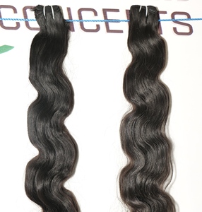 100% extensiones de cabello Remy negro natural virgen Bodywave templo indio venta al por mayor paquetes profundos sueltos - Product Image 2