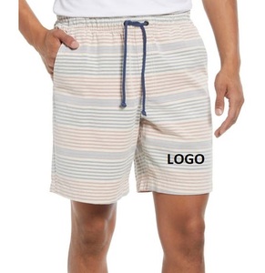 Short de bain décontracté pour hommes, couleur blanche, séchage rapide, short lourd et personnalisé en éponge française quantité minimale de commande basse coupe ample pour hommes, vente en gros - Product Image 3