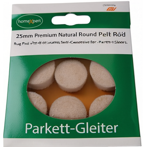 25mm Premium Natural Round Felt Rug <b>Pad</b> with Self-Adhesive for Parquet Floors - Product Image 2